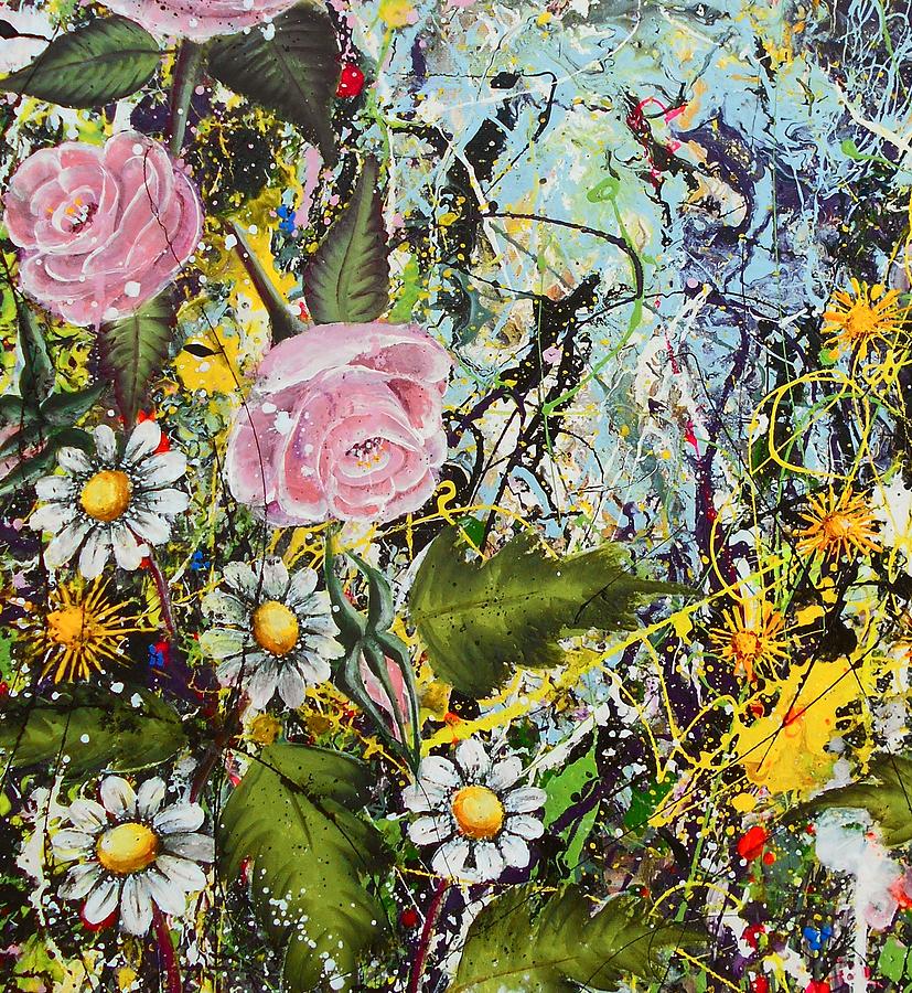 Flower Painting - Sweet like honey detail  by Angie Wright