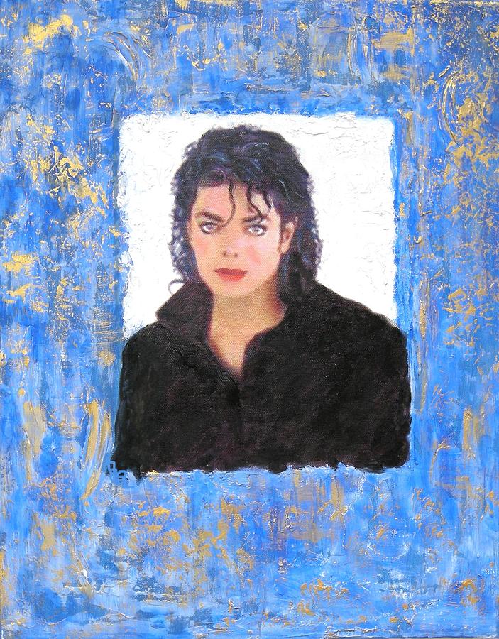Portrait Painting - Sweet Michael Jackson by Jeannette Ulrich 