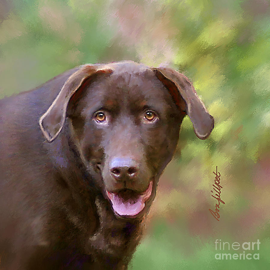 Chocolate Labrador Retriever Painting - Sweet Molly Brown by Bon and Jim Fillpot