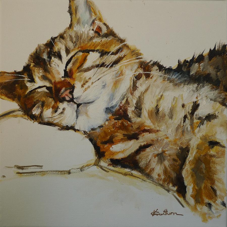 Cat Painting - Sweet Oblivion by Veronica Coulston