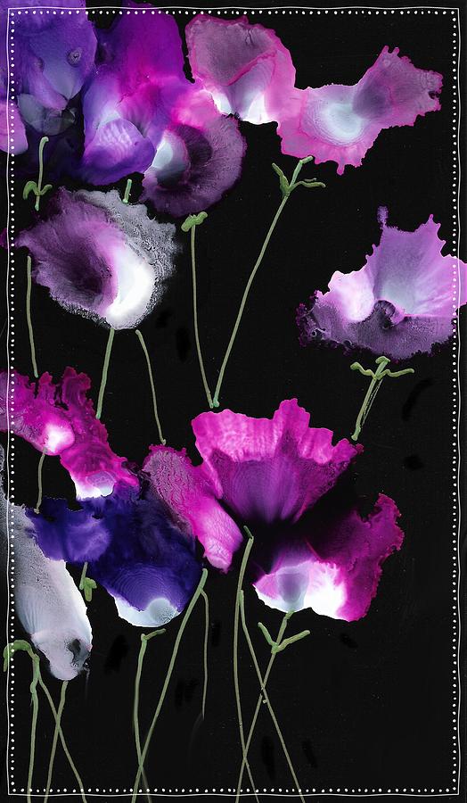 Sweet Peas Painting by Bonny Butler