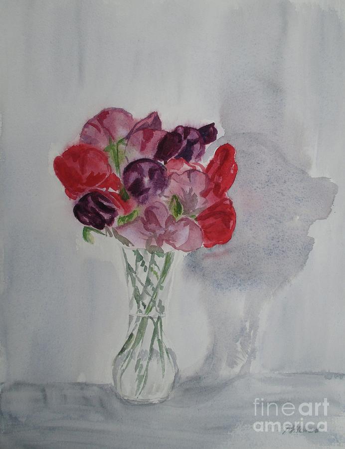 Sweet Peas Painting by Martin Howard