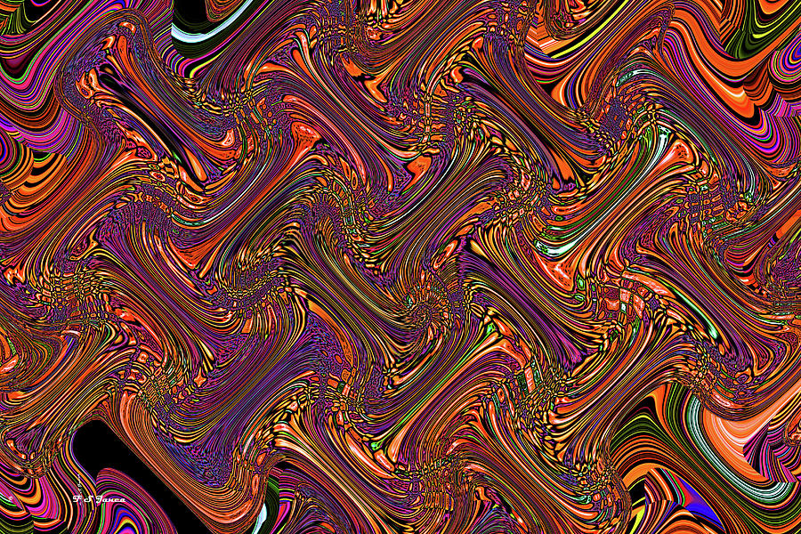 Sweet Pepper Melody Panel Abstract Digital Art by Tom Janca