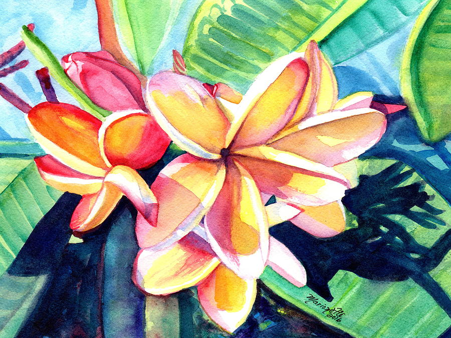 Sweet Plumeria 2 Painting by Marionette Taboniar