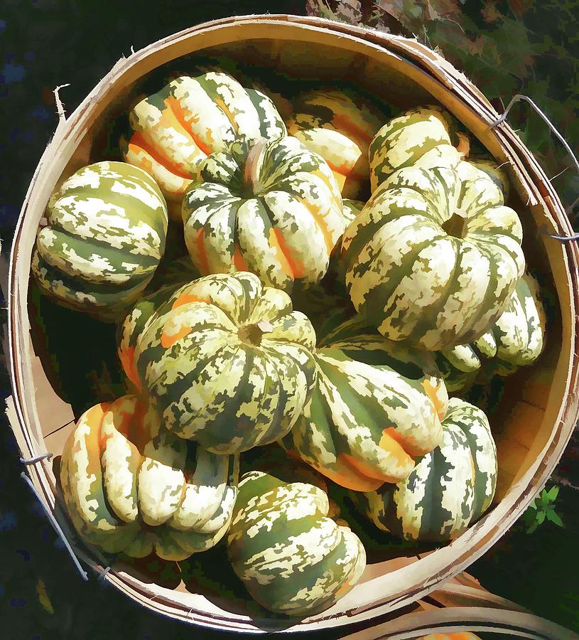 Sweet Pumpkins Painting by Jeelan Clark