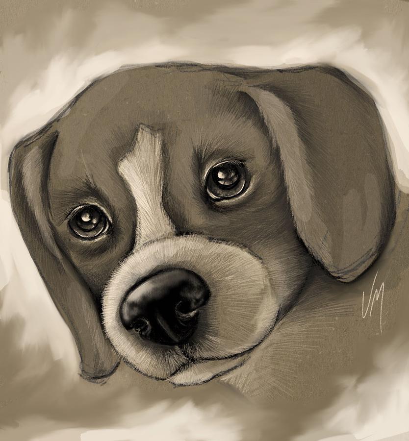 Sweet puppy Painting by Veronica Minozzi