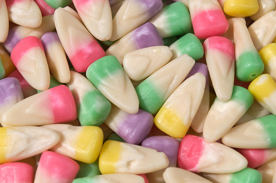 Sweet Treats - Pastel Candy Corn Photograph by Cathy Mahnke - Pixels