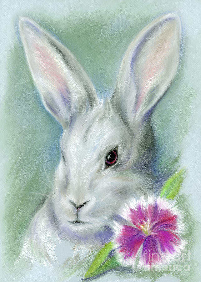 Sweet William Bunny Rabbit Painting by MM Anderson