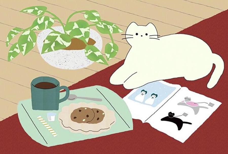 Cat Photograph - Sweets Time
#illustration #design by Mariko Yamada
