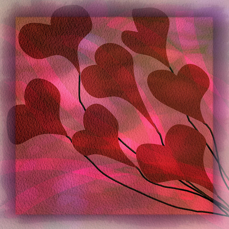 Swept Away in Your Love Watercolor Painting Digital Art by Debra and Dave Vanderlaan