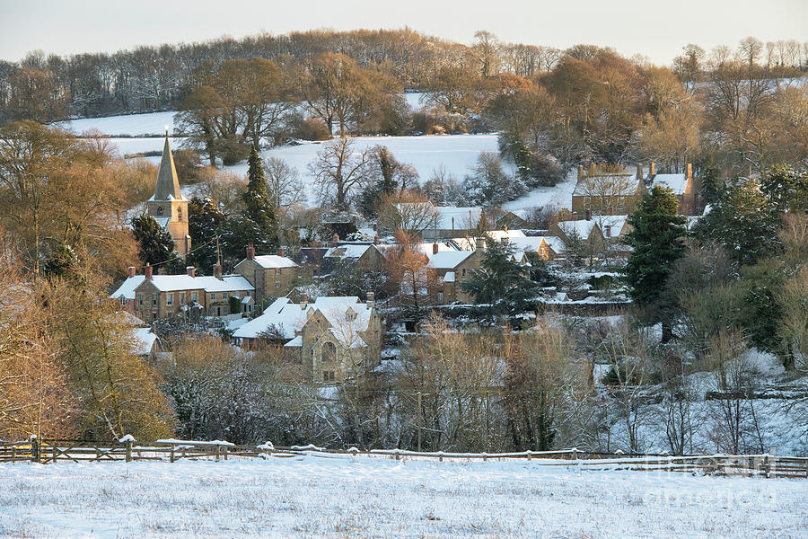 Swerford Village in the Winter Snow Photograph by Tim Gainey