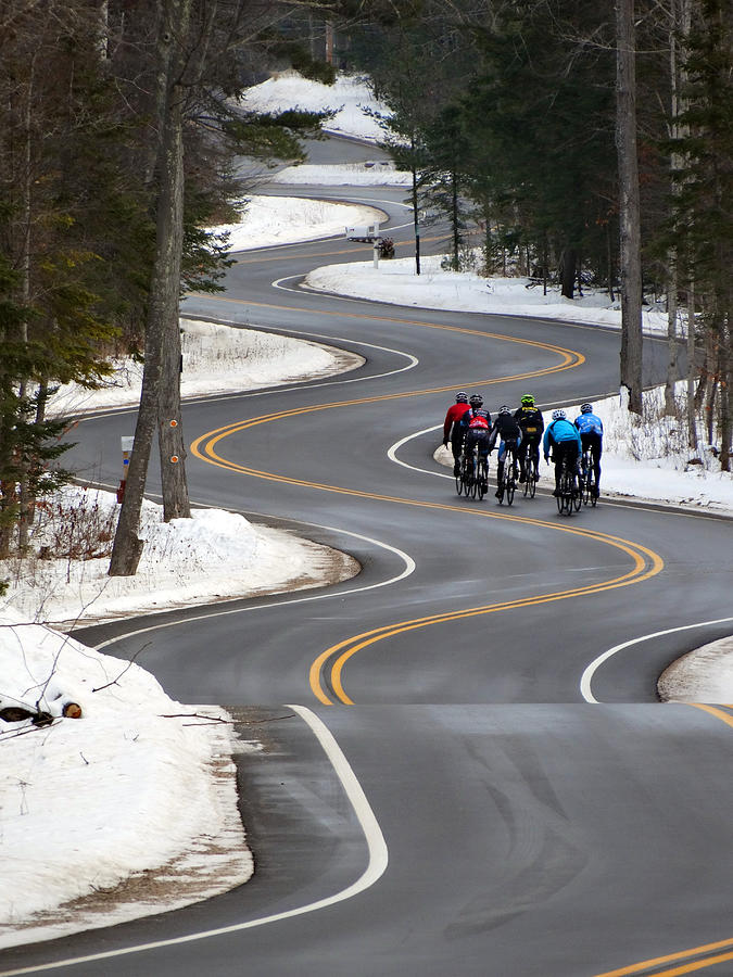 Swervy Road Winter Ride Photograph by David T Wilkinson