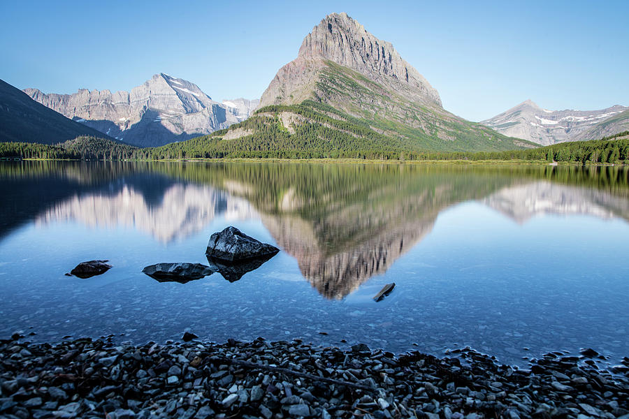 Swift Current Lake Reflection in Glacier  Photograph by John McGraw