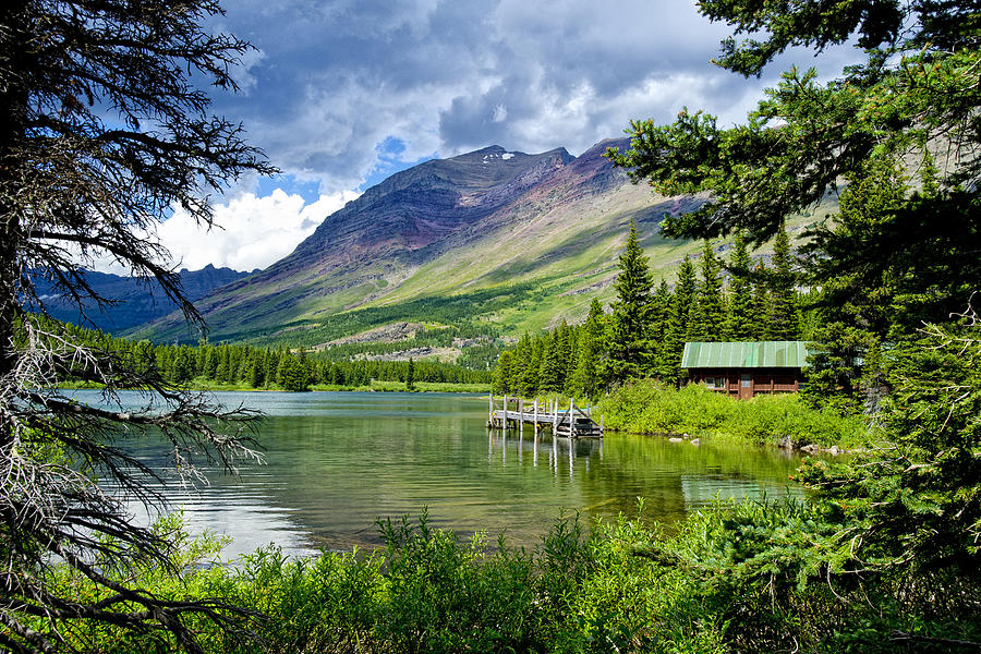 Swiftcurrent Lake and Grinnell Point Glacier National Park 2 Photograph by Michael Gallitelli