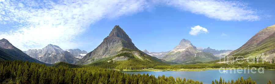 Swiftcurrent Lake And Valley Photograph by Gregory Dimijian MD