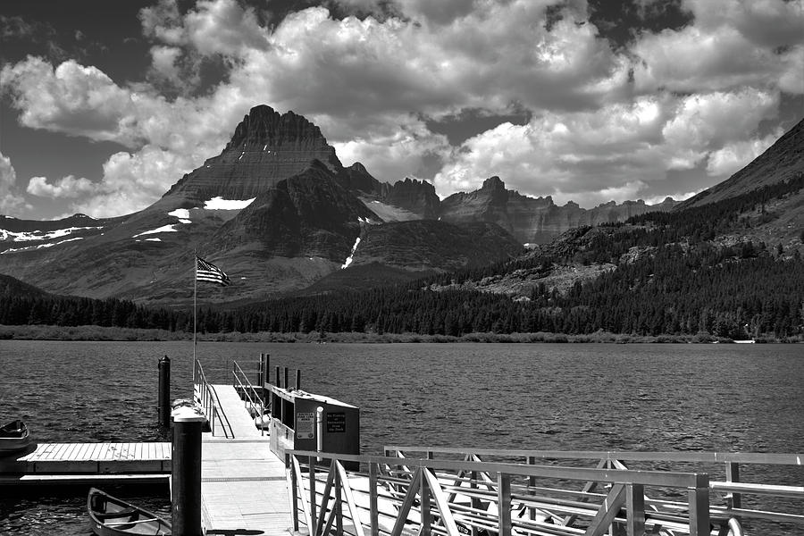 Swiftcurrent Lake Boat Dock Photograph by Lee Santa