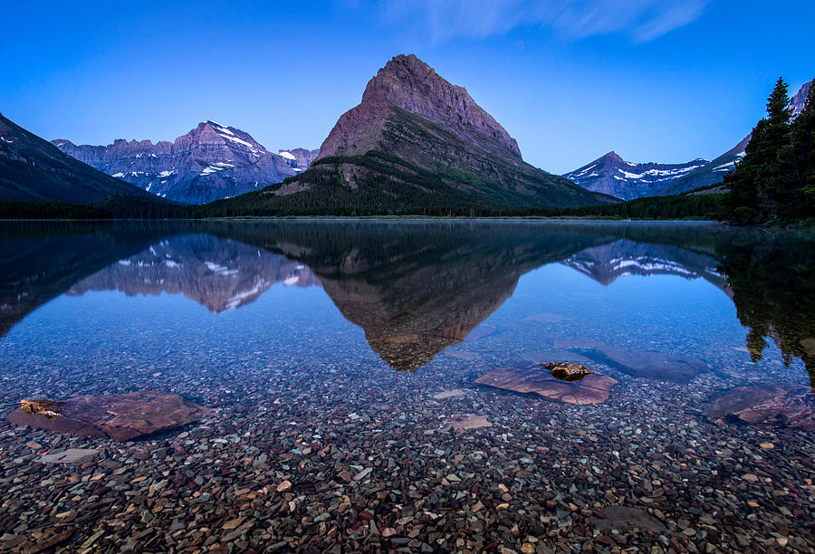 Glacier National Park Photograph - Swiftcurrent Lake Twilight by Matt Hammerstein