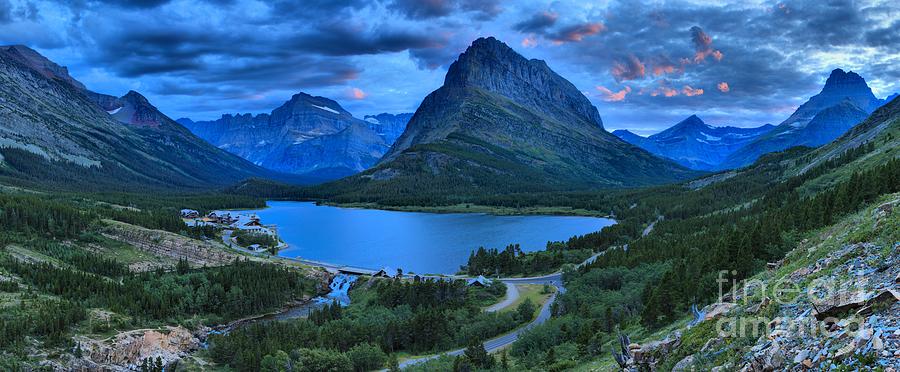 Landscape Photograph - Swiftcurrent Storms Panorama by Adam Jewell