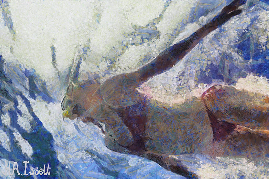 Swim and Dive I Digital Art by Humphrey Isselt