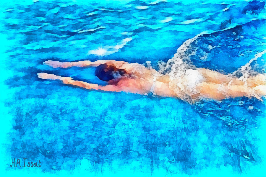 Swim and Dive V Digital Art by Humphrey Isselt