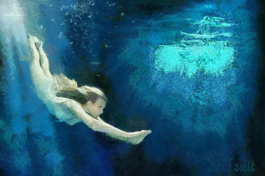 Swim and Dive X Digital Art by Humphrey Isselt | Fine Art America