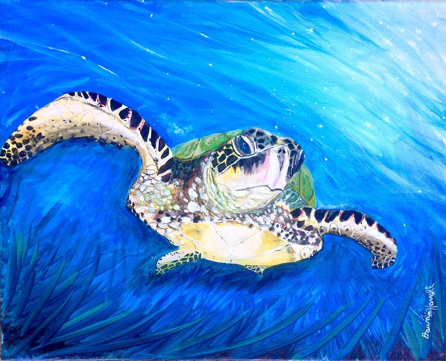 Swim Painting by Dawn Harrell