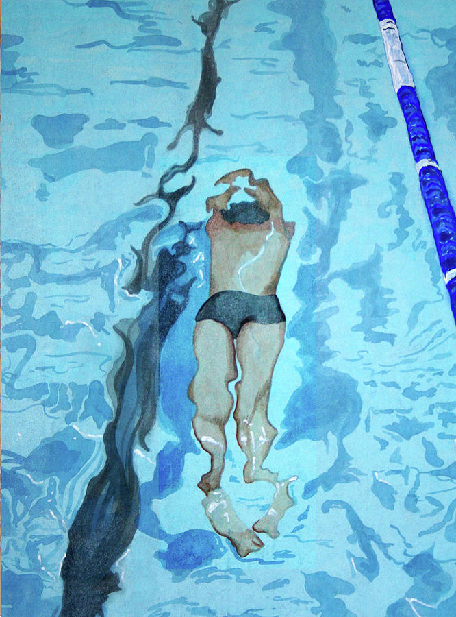 Swimmer 2 Painting by VBlake
