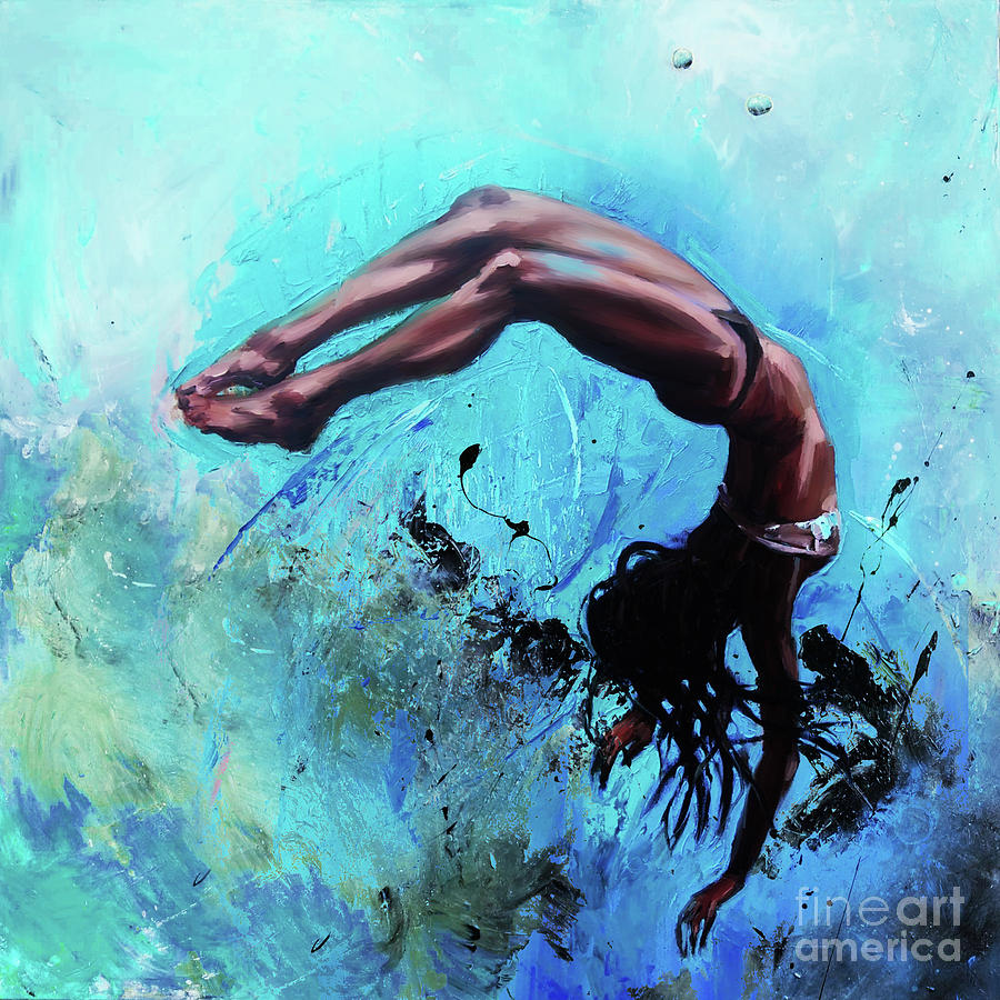 Swimming Dive  Painting by Gull G