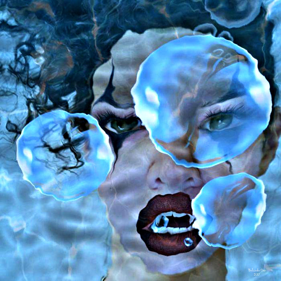 Swimming in the Moonlight Digital Art by Artful Oasis