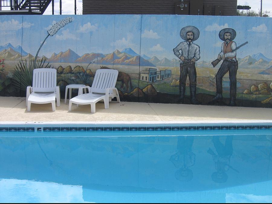 Swimming pool motel murals number 4 Tombstone Arizona 2004 Photograph by David Lee Guss