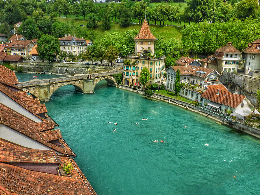 Swimming The River Aare , Bern  Photograph by Connie Handscomb