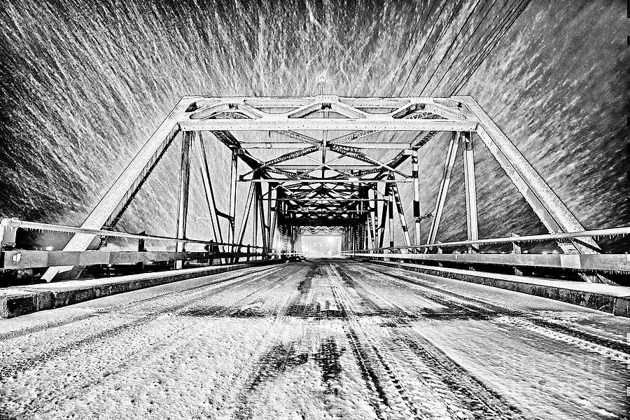 Swing Bridge Blizzard Photograph by DJA Images