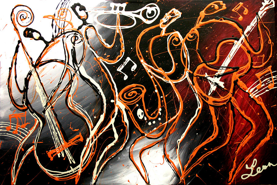 West Coast Jazz Painting - Swing by Leon Zernitsky
