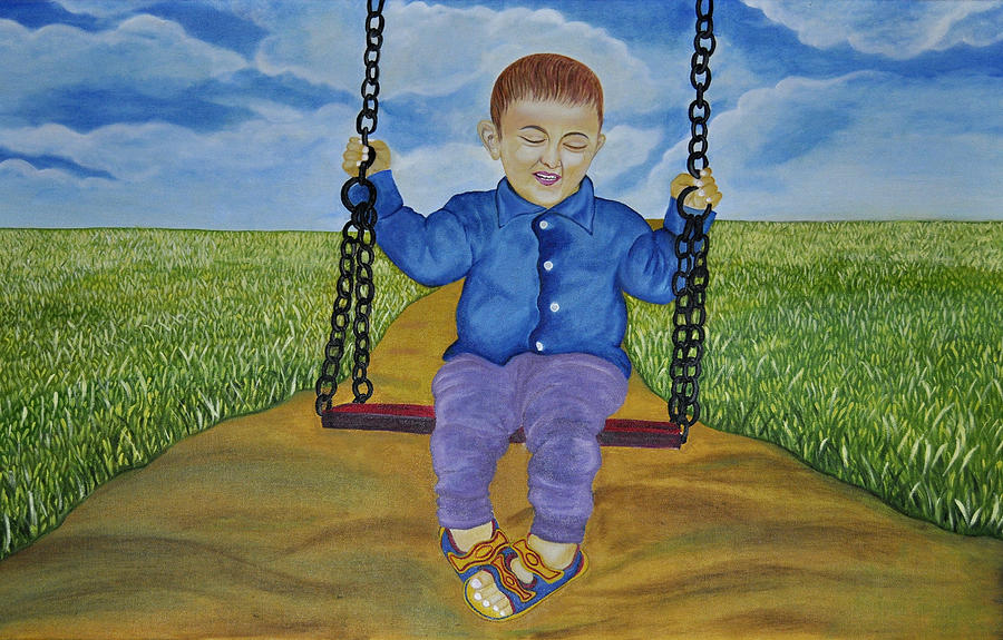 Swing Of Childhood Painting