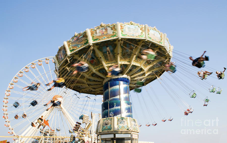 Ferris Wheel Photograph - Swing Ride by Anthony Totah
