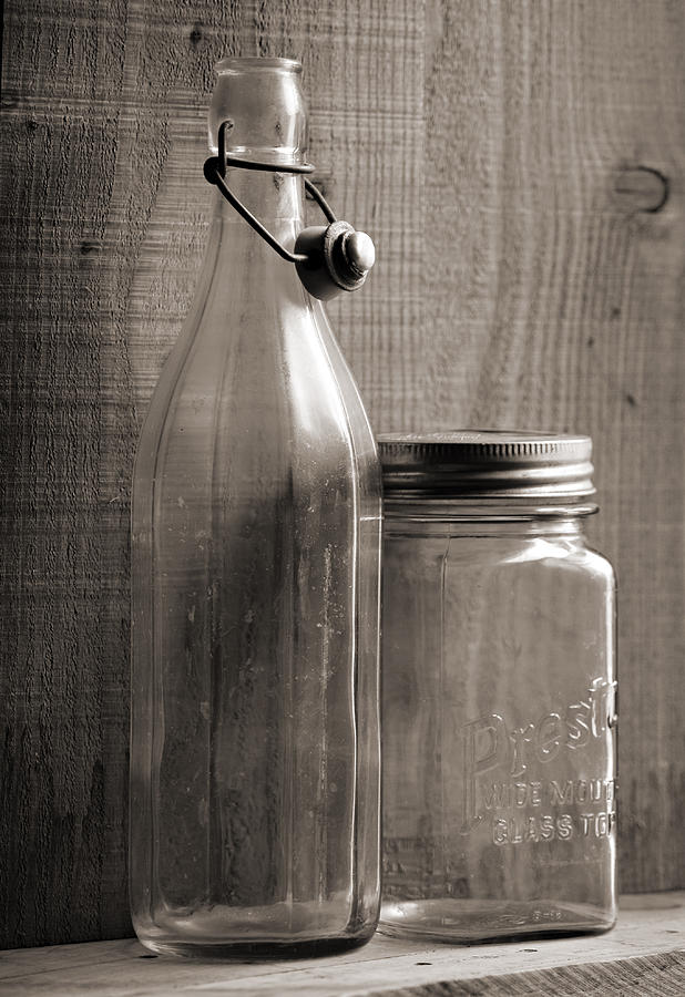 Jar And Bottle  Photograph by Sandra Church