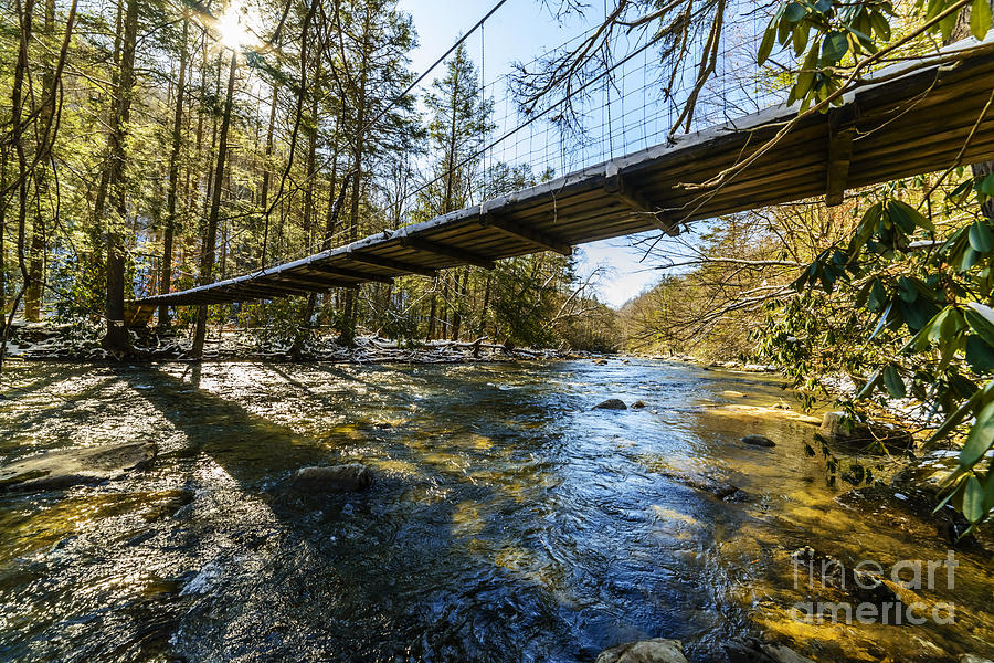 Swinging Bridge Back Fork of Elk Photograph by Thomas R Fletcher