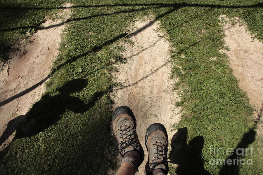 Feet Photograph - Swinging Shadows by William Kuta