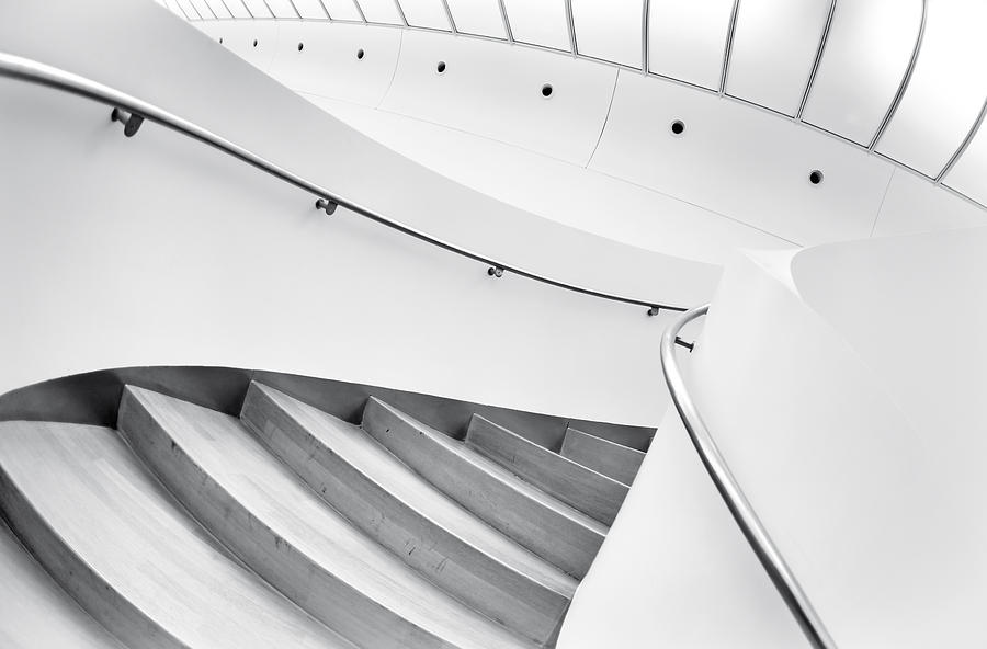 Black And White Photograph - Swinging Staircase by Gerard Jonkman