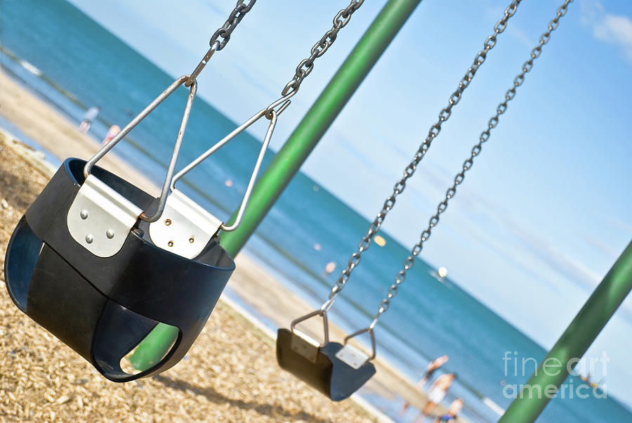 Swings on the ocean beach Photograph by Yurix Sardinelly