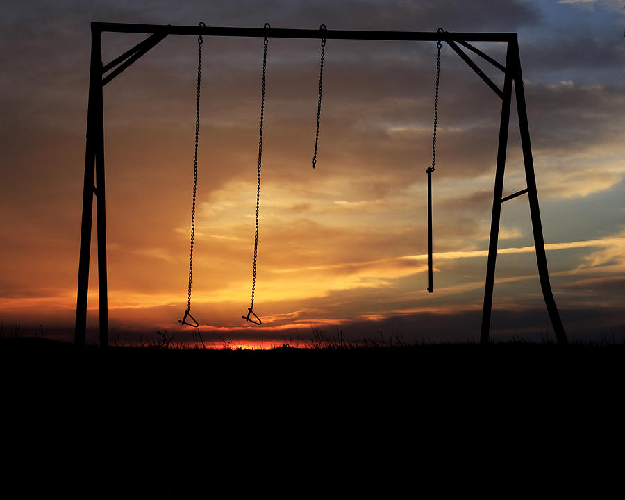Swingset Sunset Photograph by Christopher McKenzie