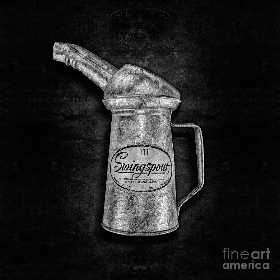 Still Life Photograph - Swingspout Oil Can BW by YoPedro