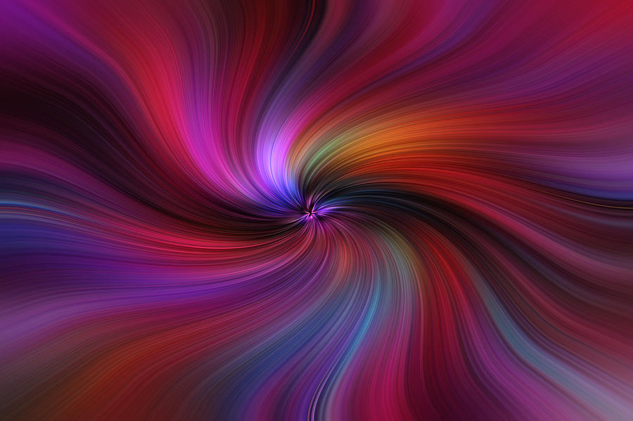 Swirl of Intense Colors. Mystery of Colors Photograph by Jenny Rainbow