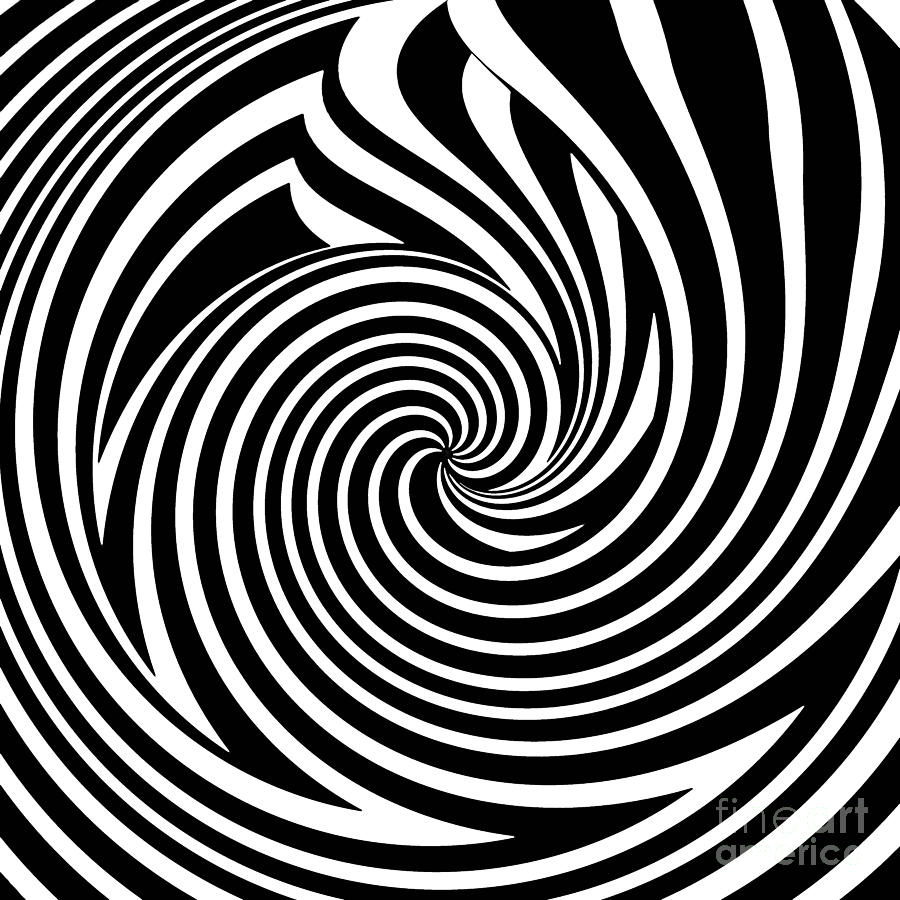 Abstract Painting - Swirl Op Art by Two Hivelys