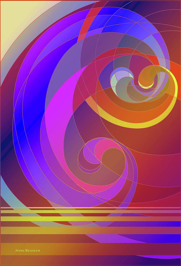 Swirlies...Fibonacci Rising Digital Art by John Ressler