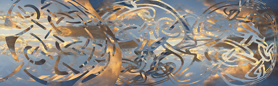 Swirling Celtic Sunset Digital Art by Laura Davis