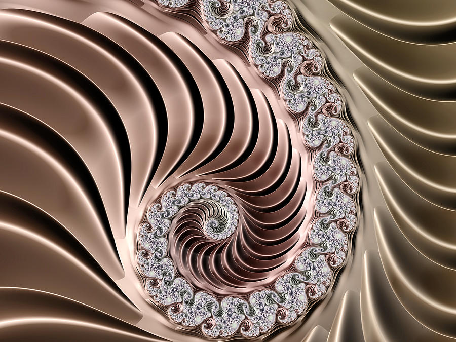 Abstract Digital Art - Swirling Lace by Georgiana Romanovna