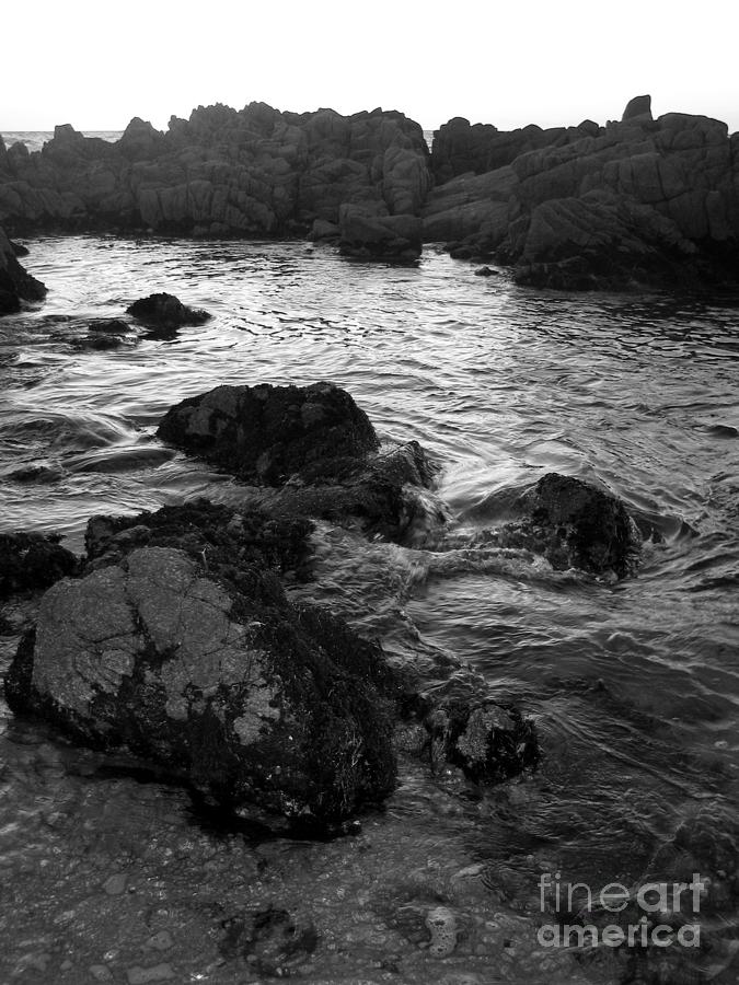 Black And White Photograph - Swirling Tide by James B Toy