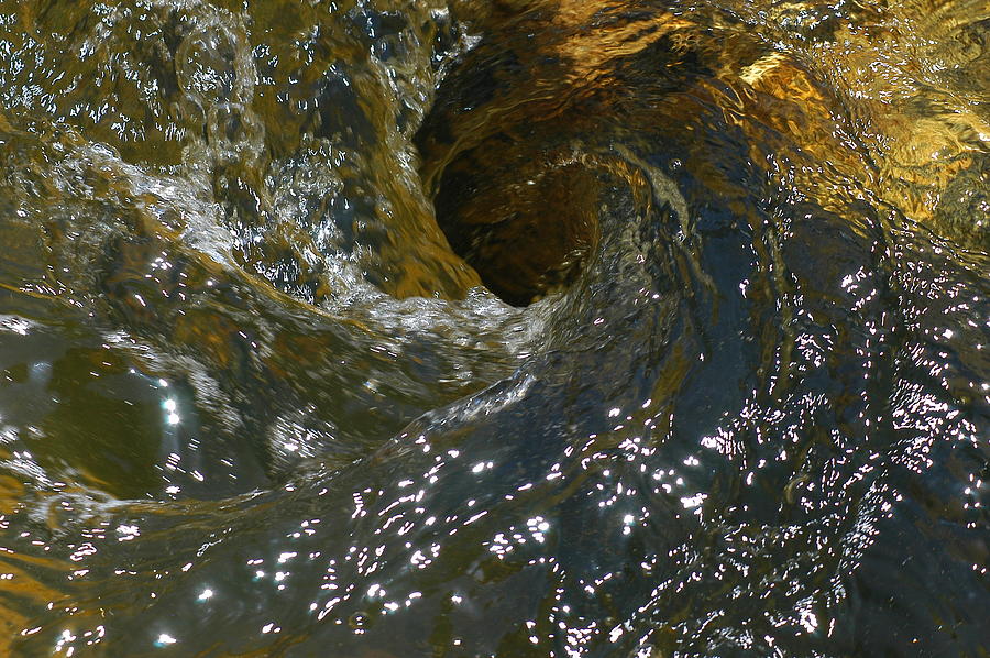 Nature Photograph - Swirling Water 4 by Teresa Stallings