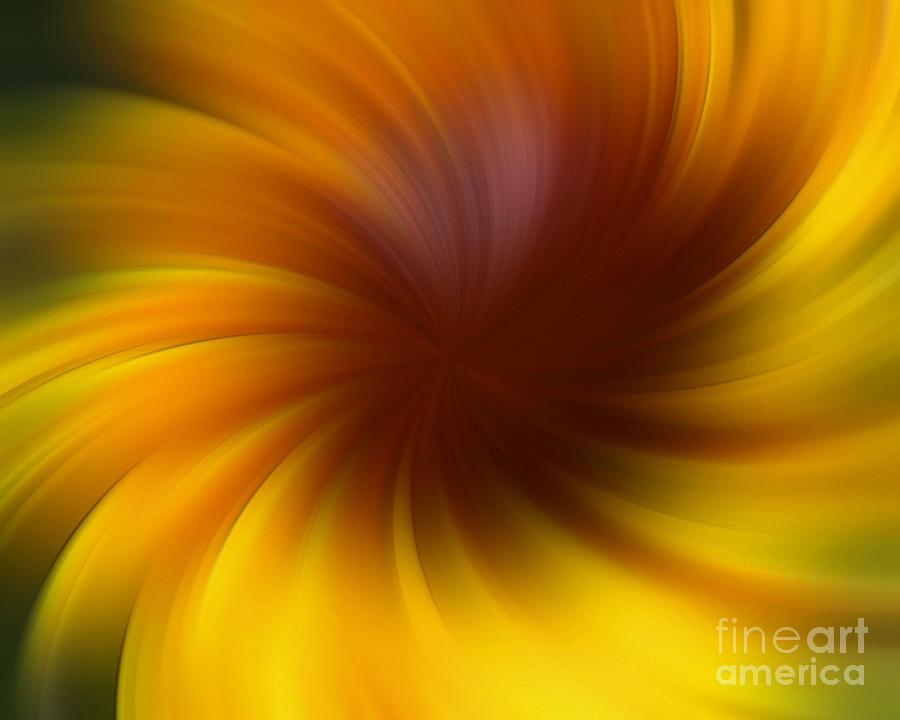 Swirling Yellow And Brown Digital Art by Smilin Eyes Treasures